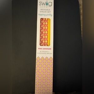 Pink Lemonade Reusable Straw Set plus 2 more sets - New Swig Life
